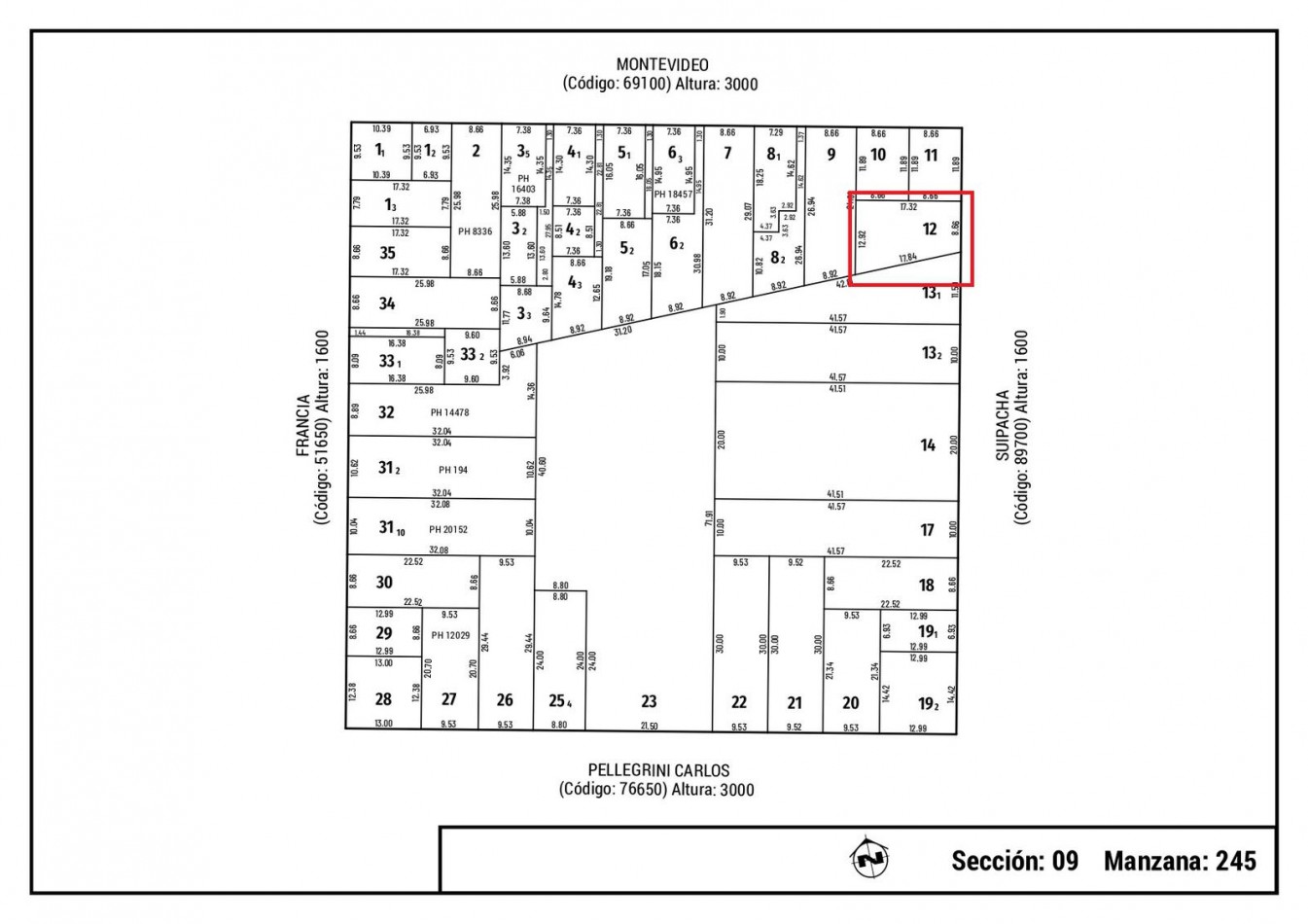 Terreno para Constructora Suipacha 1600