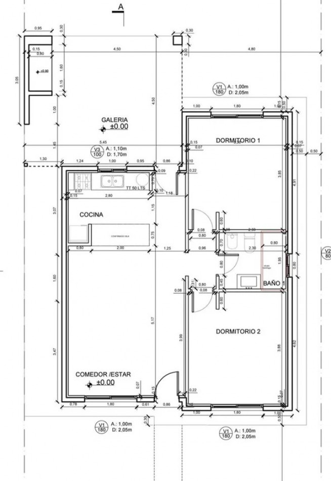 Casa 2 Dormitorios Esquiu 1300 Funes