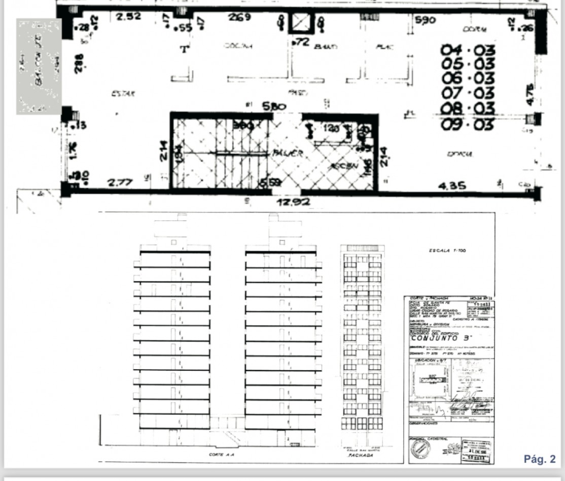 Venta Departamento 2 Dormitorios San Martin 500