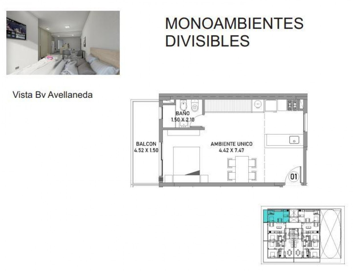 Monoambiente con Amenities Avellaneda 1300 20% de Entrega y Financiacion